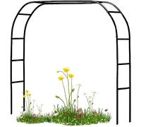 Metal Garden Trellis for Roses, Anti-Rust Steel Structure, 120cm-350cm Adjustable Height, Outdoor Plant Support, W350*H220cm, Ideal for Climbing Plants and Vines