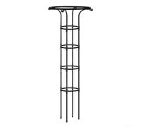 Metal Garden Trellis Obelisk Tower Support for Climbing Plants and Vines, Black Decorative Umbrella Frame for Indoor or Outdoor Patio, Balcony, or Garden Use(155CM)