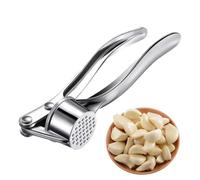 Metal Garlic Press | Household Metal Garlic Manual Chopper with Handle,Washable Garlic Crusher for Daily Life, Camping, Portable Garlic Cutter for Cooking, Picnic