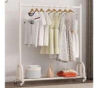 Metal Garment Rack, Portable Clothing Hanger Stand, Retail Display for Store, Bedroom & Living Room, White, 60 x 40 x 155 cm, Space-Saving nizer, Stylish Design
