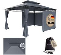 Metal Gazebo Topas Anthracite 3x4m with Side Panels