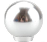 Metal Gear Shift Knob Manual Auto Fit Glossy Metal Gear Shift(Silver)