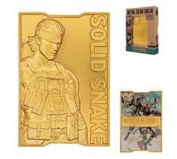 FaNaTtik Metal Gear Solid 2 - 24k Gold Plated Solid Snake Ingot - Officially Licensed & Limited Edition Collectible (2,001 Worldwide) with Individual Numbering