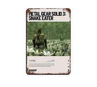 Metal Gear Solid 3 Snake Eater (2004) Video Game Poster Retro Poster Metal Tin Sign Chic Art Retro Iron Painting Bar People Cave Cafe Family Garage Poster Wall Decoration 8x12inch(20x30cm)