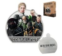 FaNaTtik Metal Gear Solid Delta Cobra Unit Medallion - Limited Edition + Individually Numbered Metal Collectible | Officially Licensed | 80 x 84mm with Display Stand
