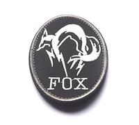 Metal Gear Solid MGS Fox Hound Special Forces Embroidery Appliques Patches Morale Tactical Sew on Patch Military Emblem Badge for Clothing Accessory Backpack Armband (Gray)