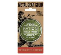 Metal Gear Solid Ration Premium Bottle Opener - Officially Licensed Heavy Duty Metal, Magnetic Reverse, Twist Top Feature - Video Game Collectible Gift for Gamers