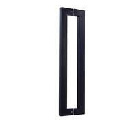 Metal Glass Door Handles, Easy to Install, Double Sided Design for Interior and Exterior Doors, Contemporary Style for Shower, Basement, and Patio