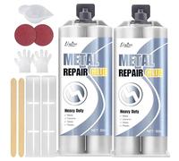 Metal Glue - 2 part Epoxy Metal Welding Glue for Bonding and Repairing the Crack Leaking Stainless steel, Plastic, Metallic Alloys - Super Multi-Purpose Adhesive, Heavy Duty, Heat-Resistant