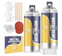 Metal Glue, 3.4oz 2 Pack Epoxy Metal Repair Glue, Heavy Duty Adhesive