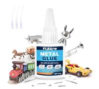 Metal Glue 35g - Super Glue for Stainless Steel, Aluminium Alloy, Metal Tubes and Jewellery, DIY Crafts - Transparent,Waterproof, Heat-Resistant，with Anti-Clog Cap