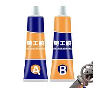 Metal Glue Weld, Weld Metal Repair Paste, Industrial Heat Resistance Cold Magic AB Metal Glue,Liquid Metal Weld, Metal To Metal Glue, Industrial Glue, Metal Repair Gel For Metal Casting Defect