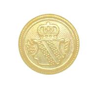 Metal Gold Military Crest Shank Buttons Sizes 20mm (6, 20mm)