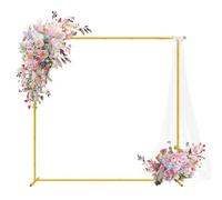 Metal Gold Wedding Arch Frame Free Standing Balloon Flower Rack Backdrop Stand