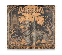 Metal Gothic Halloween Dachshund Orange Black Leather Auto Registration Insurance & ID Card Holder Prefect Car Essentials Wallet for Driver License, Cards & Essential Documents