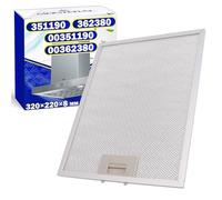 Metal Grease Cooker Hood Filter 320x220x8 mm with the Original Code 351190 00351190 362380 00362380 for Bosch for Balay for Constructa for Siemens for Neff - MONTERAL