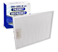 Metal Grease Cooker Hood Filter 388x265x8 mm 00742967 742967 for Bosch