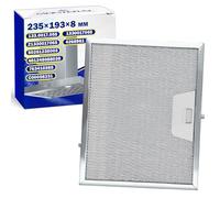 Metal Grease Cooker Hood Filter for Kitchen 235x193x8 mm with Original Code 50251235003 for Electrolux for AEG 4268961 for Faber C00058231 for Whirlpool for Ariston - Warranty 10 Years - MONTERAL