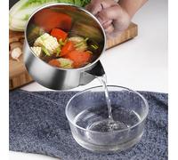 Metal Grease Oil Separator - Gravy Fat Strainer Pot, Kitchen Drippings Filter Cup, Soup Broth Oil Removing Container | Fat Skimming Pourer for Sauce Stock Cooking Drippings Restaurant Home