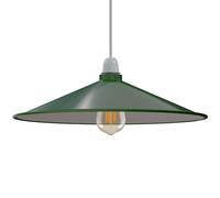 Metal Green Lamp Shade, 40cm Easy-Fit Ceiling Light Shade, Non-Electrical Pendant Lampshades for Ceiling Lights, Lamp Shades for Table Lamps, Floor Lamps, Living Room, Bedroom