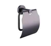 Metal Grey Paper Holder Shelf Towel Bar Rack Ring Glass Brush Holder Cloth Cap Robe Hook Screw Wall Mounting Bathroom Accessorie,paper holder WFJ