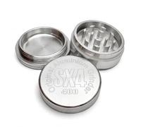 Metal Grinder, 3 Parts 40mm, Silver, Grinder for Dry Herb, Aluminium | Herb Grinder, Spice Crusher, Sharp Diamond Teeth, Portable, Magnetic Lid