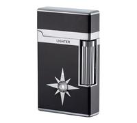 Metal Grinding Wheel Lighter, Windproof Soft Flame Refillable Butane Lighter for Camping, Outdoor Bonfire, Durable Steel Construction