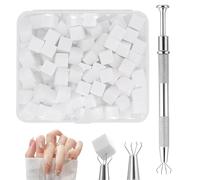 Metal Gripper Sponges - 200 Pieces Nail Sponge Brush | Nail Manicure Accessories | Wipe Manicure Tool For Women, Women, Mothers, Fi