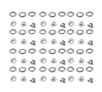 Metal Grommets Eyelets Set, 4mm 100 Pieces Round Shape White Eyelets Grommets Accessories for Shoes Bags Clothing Crafts Tarpaulin Leathercraft Bags Scrapbooking
