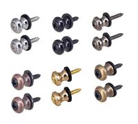 Metal Guitar Button Electric Bass Strap Locking Pegs Ukulele Buckle Lock Pins Guitar Accessories Multi Color 12PCS