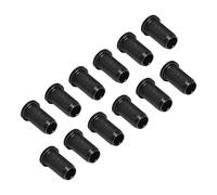 Metal Guitar Caps, 12 Pieces, Guitar Bridge Body Through Ferrules, Replacement Metal Electric Guitar String Caps (Black)