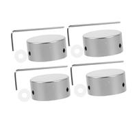Metal Guitar Effect Pedal Footswitch Toppers, Silver, Easy Installation, Lightweight, for Guitar Effects Pedal Protection and Carrying on The Go