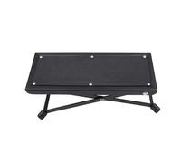 Metal Guitar Footstool Non-slip Foldable Footrest 4 Levels Adjustable Height Wood Folding Guitar Pedal For Guitar Bass Guitar Foot Pedal