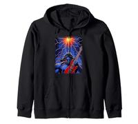 Metal Guitar God Zip Hoodie