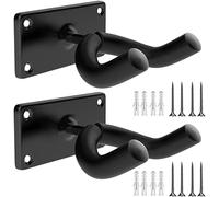 Metal Guitar Hook, 2-Pack Guitar Wall Hanger, Wall Hook Holder Standfor All Size Guitars Bass Mandolin Banjo Ukulele Acoustic and Electric Guitars Classical Guitar and All String Instruments