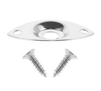 Metal Guitar Jack Plate for Bass and Electric Guitar Silver