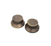 Metal Guitar Knobs - Push-On Bell Top Hat Knobs for Fender Strat 5.8mm Split Shaft Pots,2pcs/3pcs - Black,Gold, Red Copper, Chrome, Bronze,Black Nickel - Compatible with Most Guitar (Bronze,2 pcs)