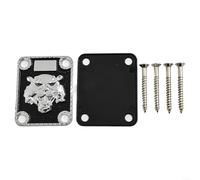 Metal Guitar Neck Joint Plate with Exquisite Patterns Adds Distinctiveness to Your Instrument (SilverB)