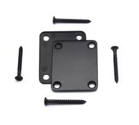 Metal Guitar Neck Plate, 4-Bolt Replacement with Screws and Back Plate for Fender Strat Tele Electric Guitar, Bass