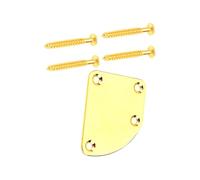 Metal Guitar Neck Plate 4 Holes Guitar Neck Joint Board Mounting Plate Electric Bass Replacement Parts Durability Electric With Screws Mounting Part