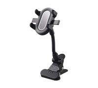 Metal Guitar Phone Holder with Strong Metal Clip, Adjustable Positioning for Electric Guitars Ukuleles Basses Mandolins Banjos Sitar, Black