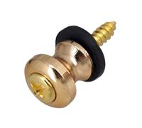 Metal Guitar Strap Button Locks for Ukulele, Mandolin & Acoustic Guitar - Secure Screw-In End Pins, Iron Construction, 10 x 9.2 x 8 cm, Black/Gold/Silver (Pack of 1)