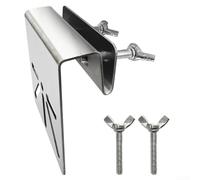 Metal Gutter Mount Bracket for Eufy S340 E30, Silver Solar Security Camera Holder, Robust Weatherproof Design, Compact 9x8.5x3.5cm