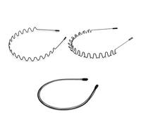 Metal Hair Bands for Women,Elastic Sports Headband,Men's Fashion Zig Zag Headband,Unisex Outdoor, Sports, Weddings and Daily Wear(3 Pcs)