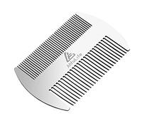Metal Hair&Beard Comb - AhfuLife EDC Credit Card Size Comb Perfect for Wallet and Pocket - Anti-Static Dual Action Hairbrush