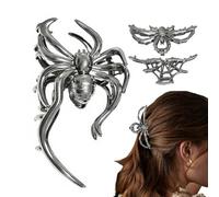 Metal Hair Clip - Fancy Jaw Clips | Halloween Claw Clip | 3 Pieces Hair Skeleton Spooky Spider Decorative for Fallen Women Fesplay Cosplay Stage
