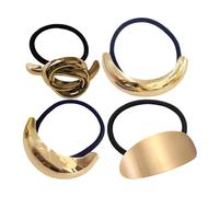 Metal Hair Ties Fashion Elasticity Comfortable | Geometric Hair Cuff No Kinks Strong Hold Stylish Versatile Smooth Non-Slip Knot-Free Colorful Trendy Daily Wear for Women