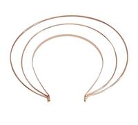 Metal Hairband Two-line Bride Crown Headdress Gold Silver Hairwear For Head Hair Bands Base Setting Jewelry Components Hair Band Base For Women Metal Hair Band Base Three Layered