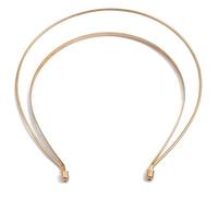 Metal Hairband Two-line Bride Headdress Gold Silver Hairwear For Head Hair Bands Base Setting Jewelry Components