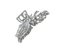 Metal HairClaws Clip Silver Rustproof Elegant Design Secure Grip Hair Gripper for Thick Fine Fashionable Accessory Silver Claws Strong Hold